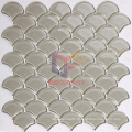 Water Jet Cutting Fan-Shaped Crystal Glass Mosaic (CFW26)